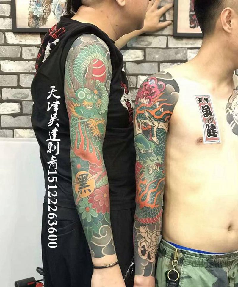 花臂纹身图片_手臂纹身图案