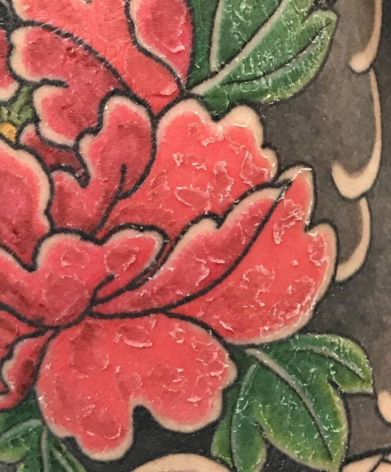 恢复中纹身图片_手臂老传统纹身图案