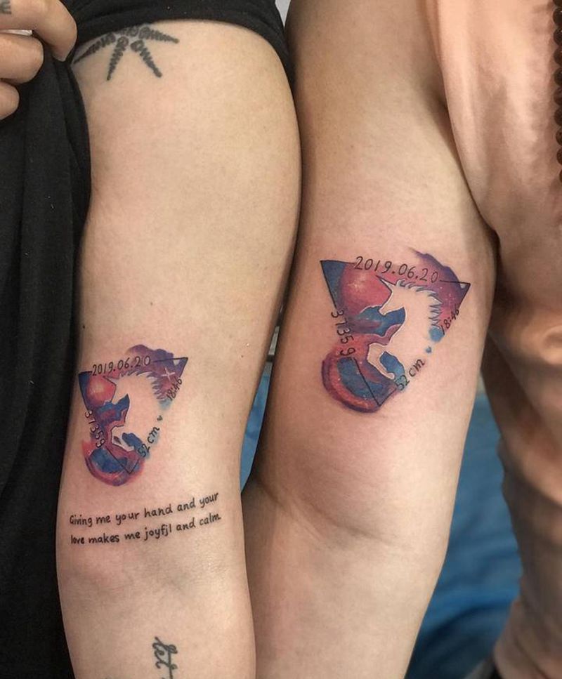 独角兽纹身图片_手臂纹身图案