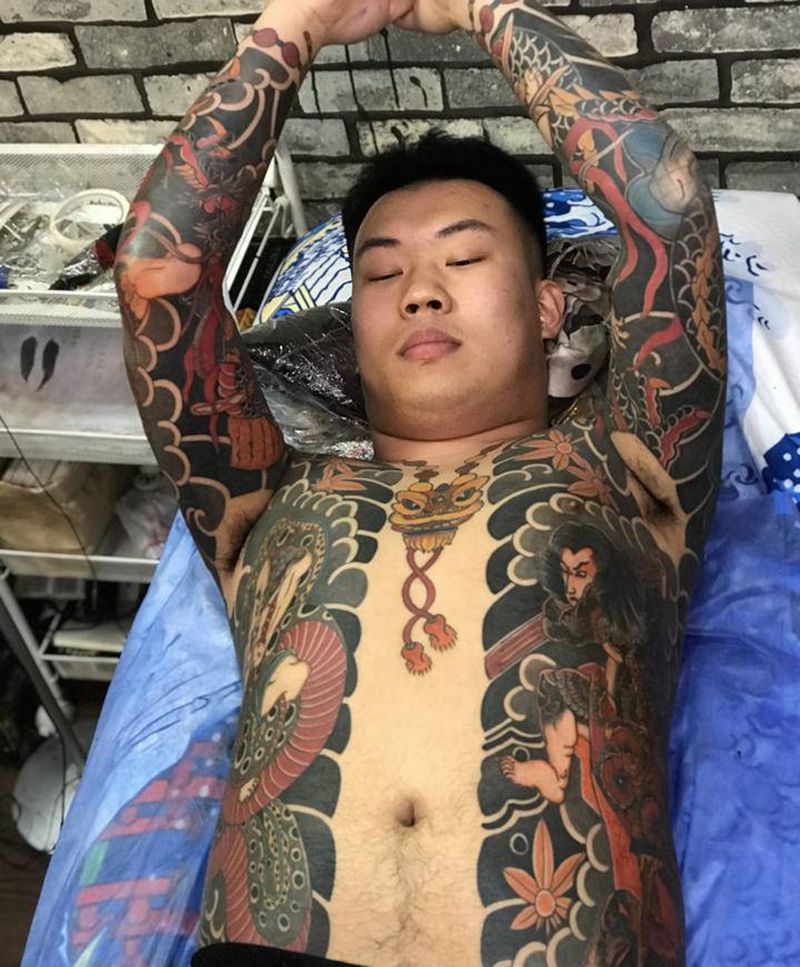 史进vs鲁智深纹身图片_胸部腹部老传统纹身图案