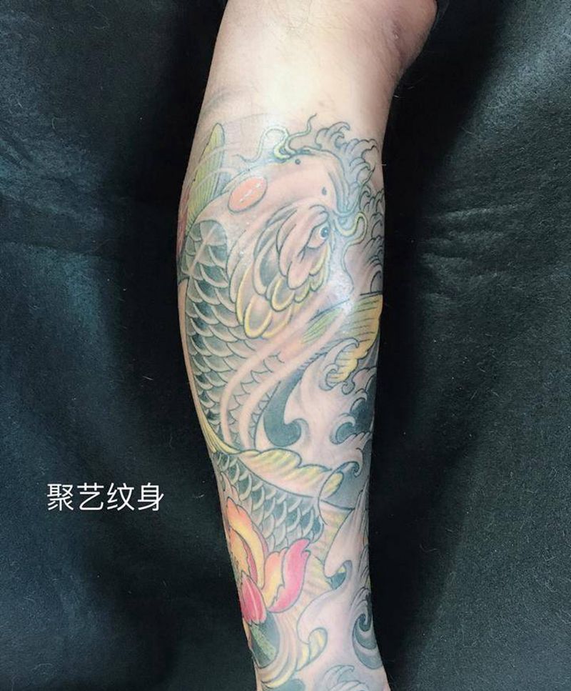 富贵鲤鱼纹身图片_