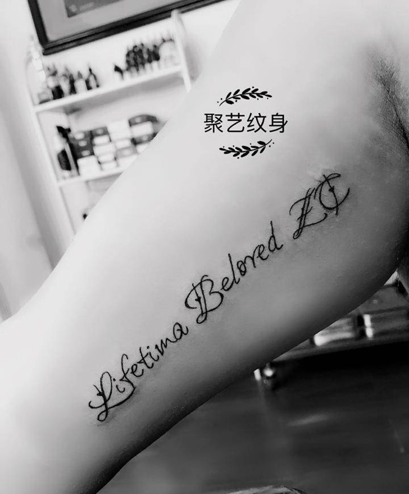 字母设计纹身图片_手臂纹身图案