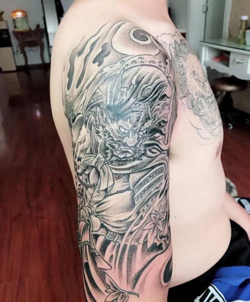 风神纹身图片_手臂纹身图案