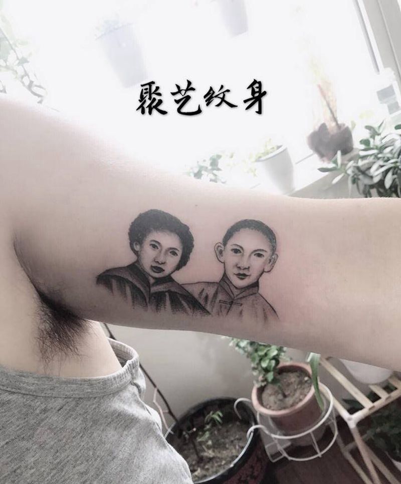 肖像照片纹身图片_手臂纹身图案