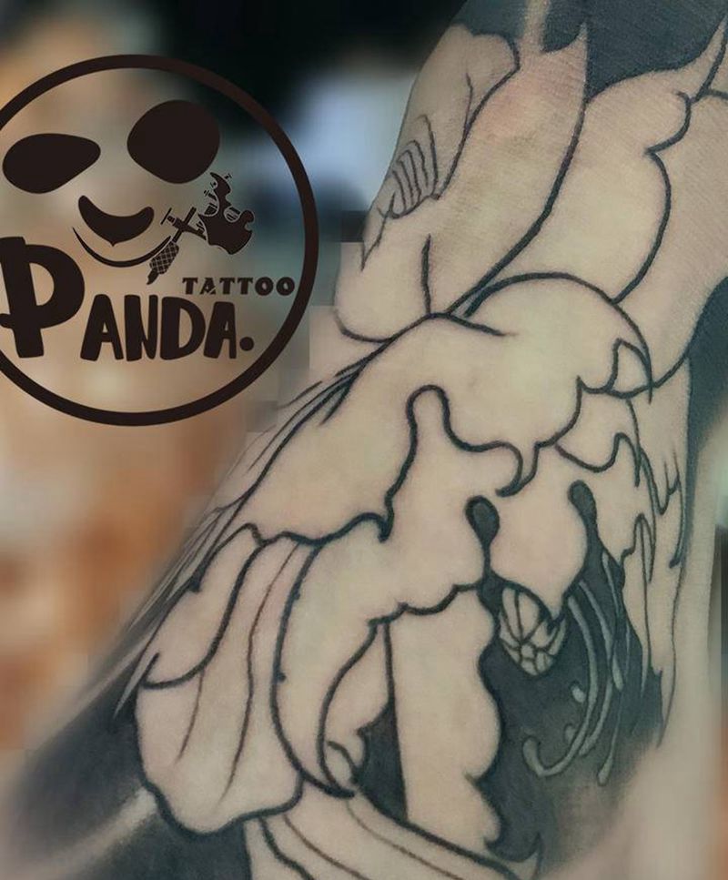 花纹身图片_脚部纹身图案