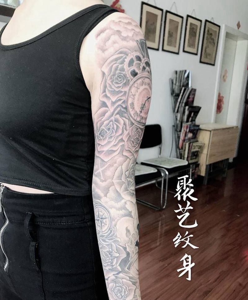 覆盖纹身 疤痕,欧美花臂纹身图片_手臂纹身图案