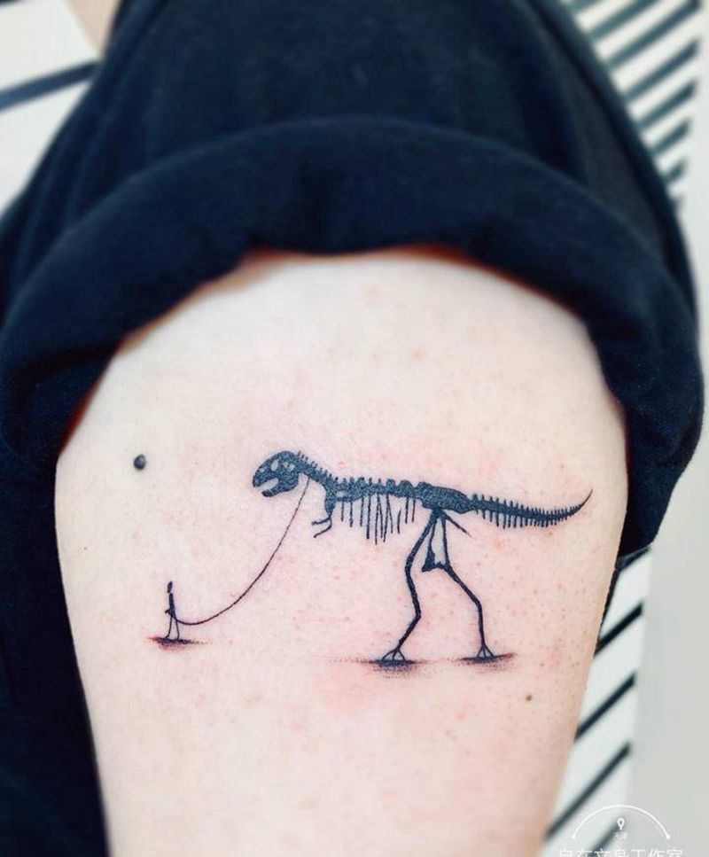 恐龙纹身图片_手臂纹身图案