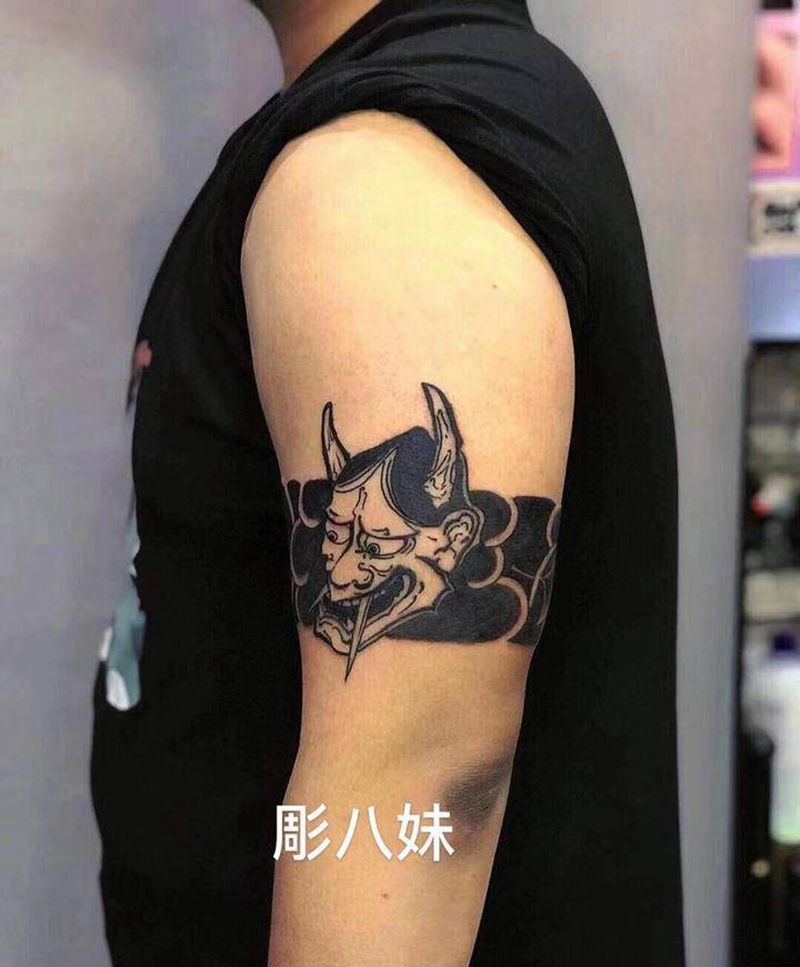 臂环纹身图片_手臂老传统纹身图案