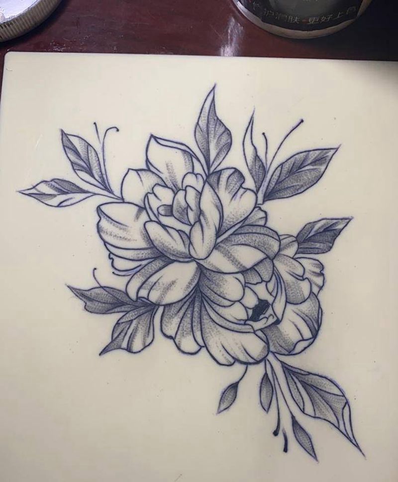 彫一鹏纹身图片_水墨纹身图案