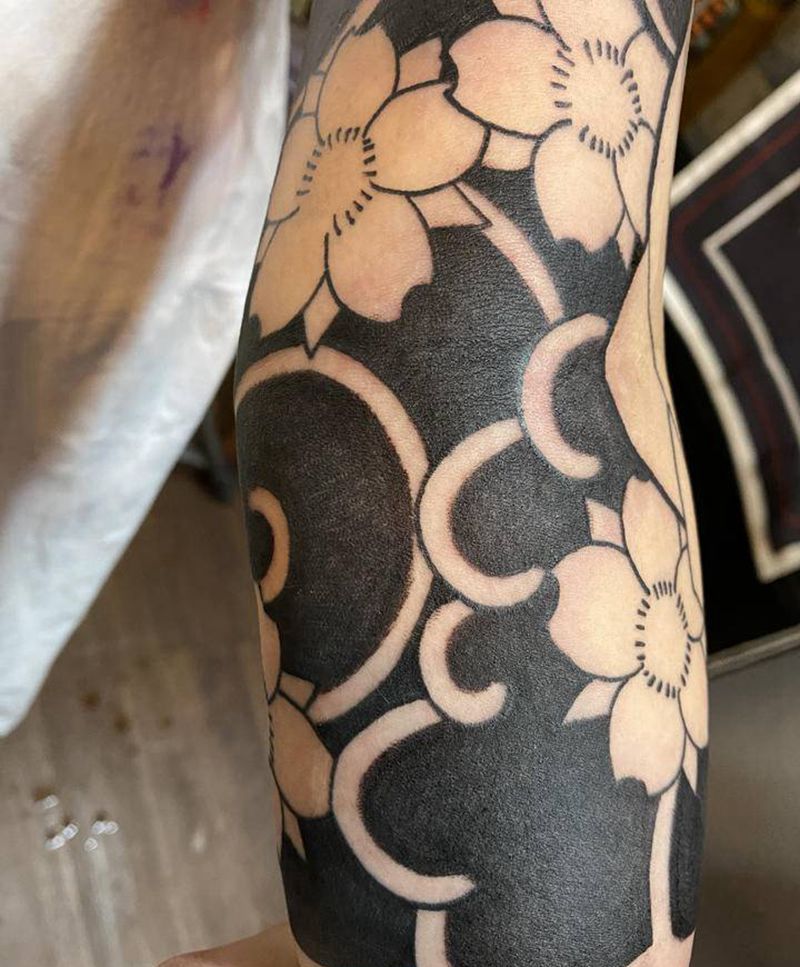 细节纹身图片_手部老传统纹身图案