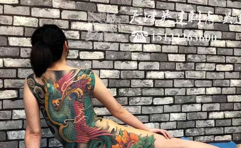 大凤凰纹身图片_背部纹身图案
