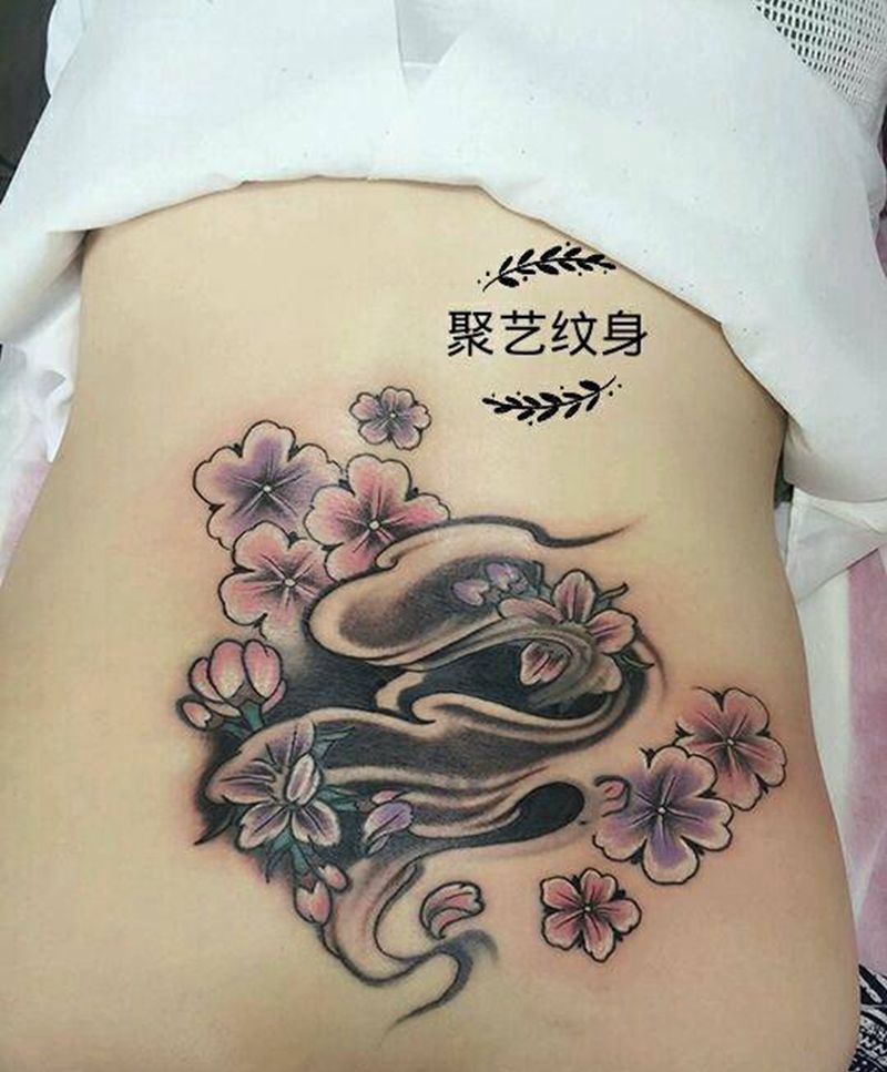 发财花纹身图片_成品纹身图案