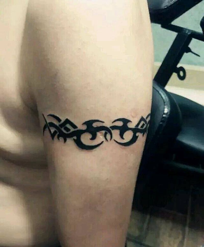 臂环纹身图片_手臂成品纹身图案