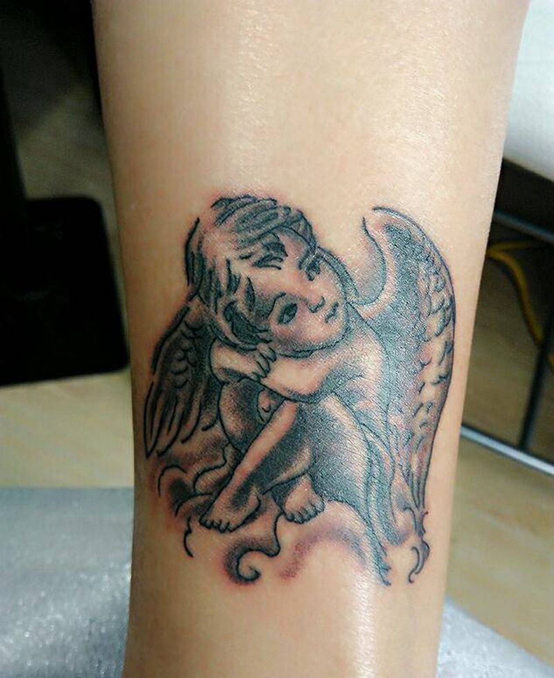 小天使纹身图片_