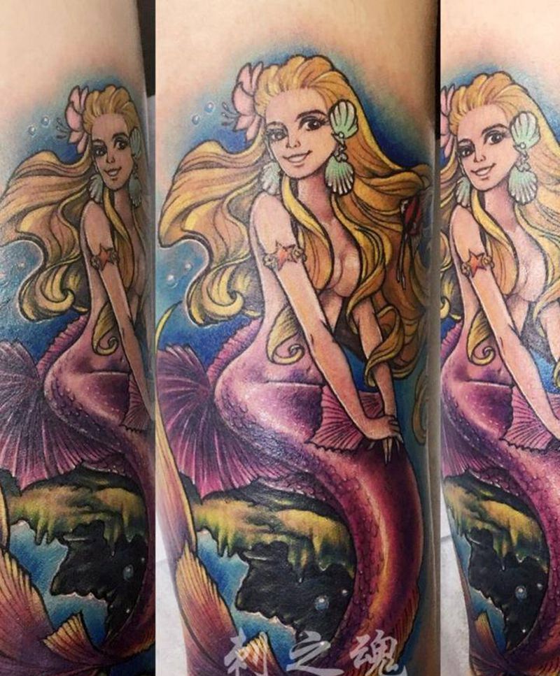 美人鱼纹身图片_