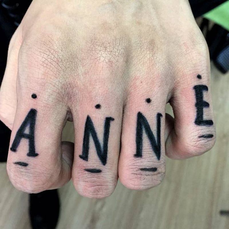 ANNE纹身图片_手部字符纹身图案