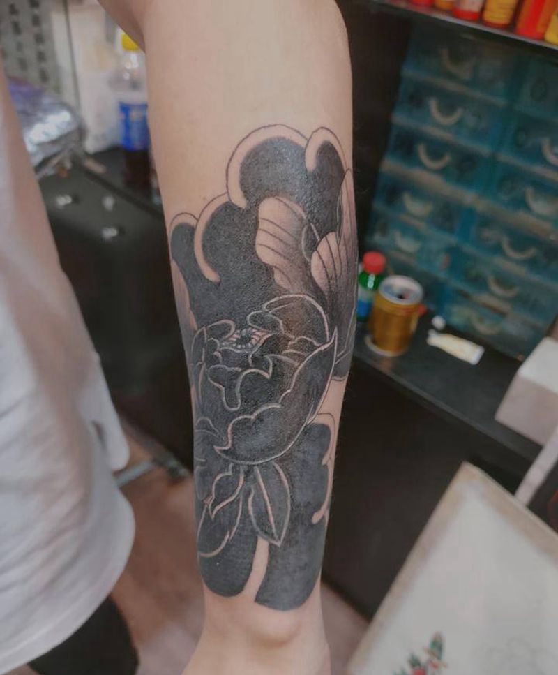 遮盖作品纹身图片_手臂老传统纹身图案