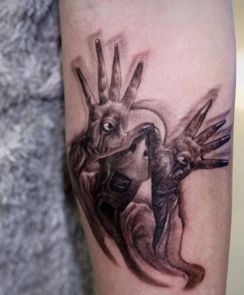 拉弥亚纹身图片_手臂纹身图案