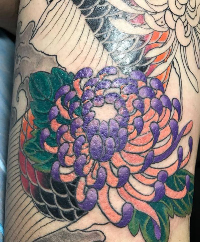 菊一菊二待续纹身图片_成品纹身图案