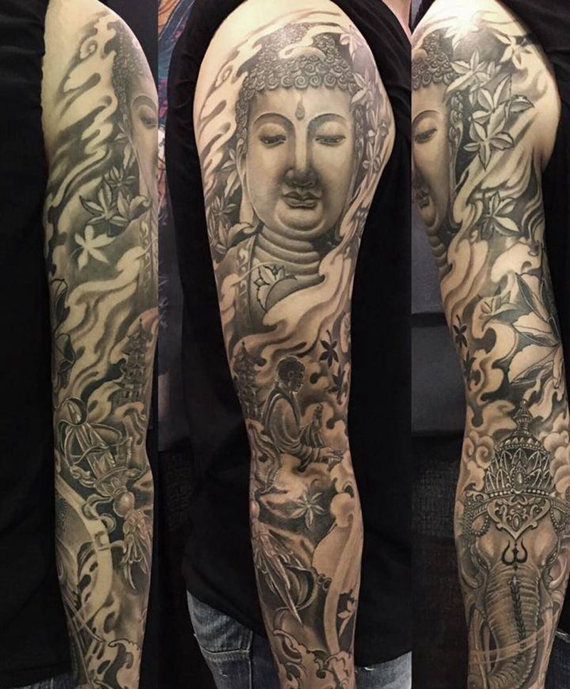 佛纹身图片_成品习俗传统原创人物纹身图案