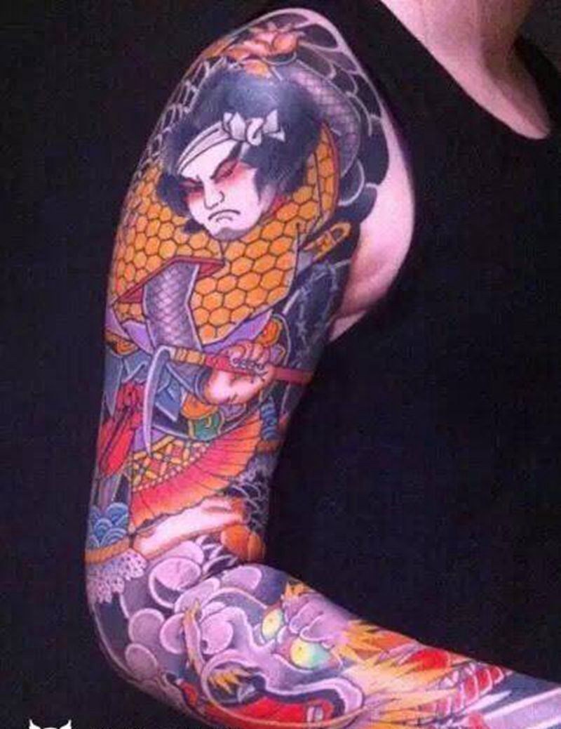 日式半胛纹身纹身图片_