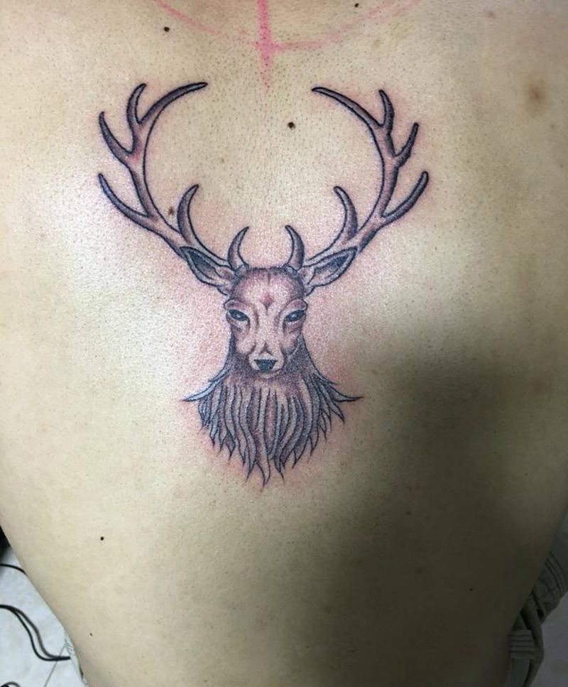 小鹿一枚纹身图片_