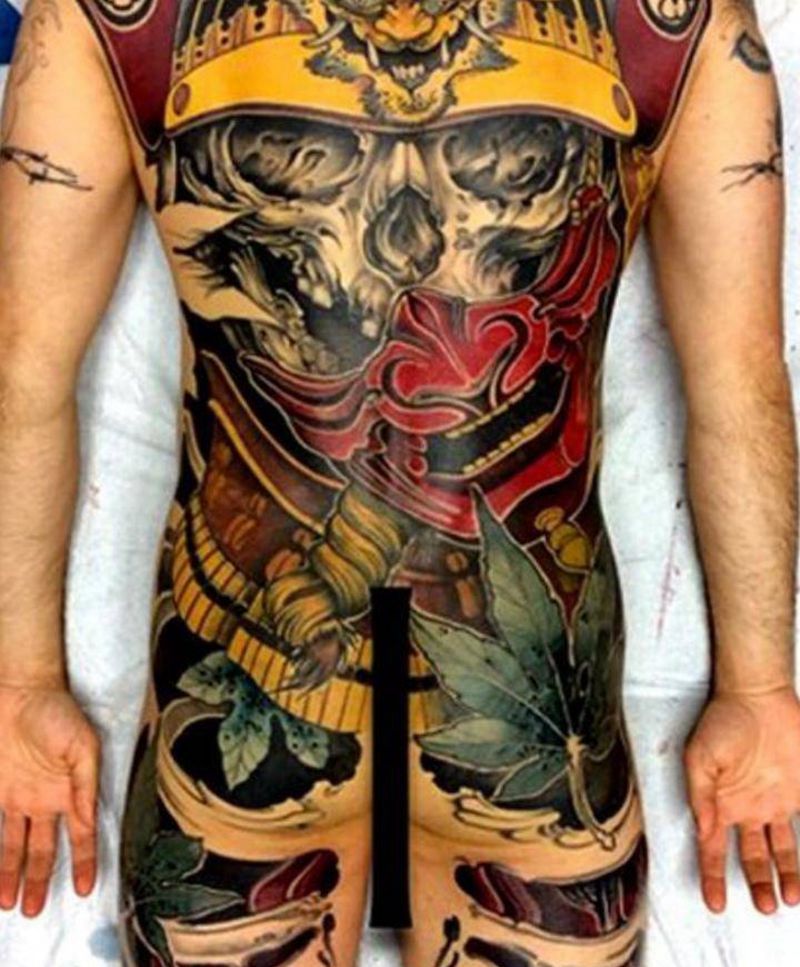 大满背纹身图片_