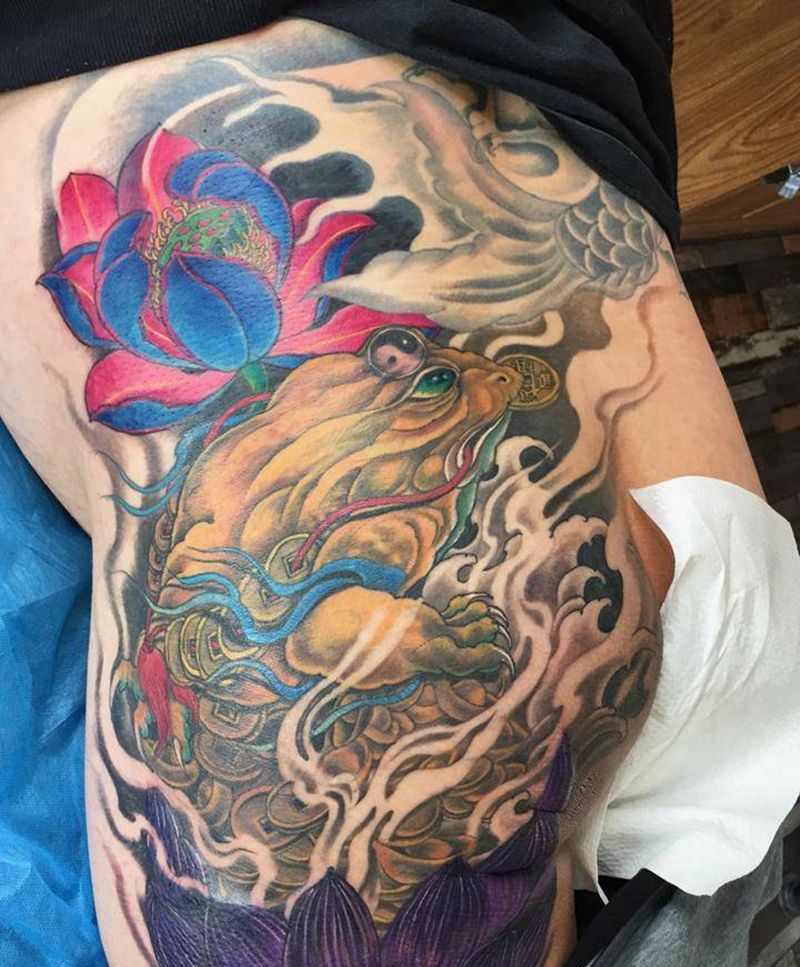 金蟾献寶纹身图片_