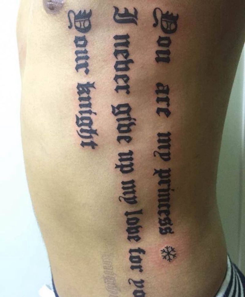 哥特字母纹身图片_