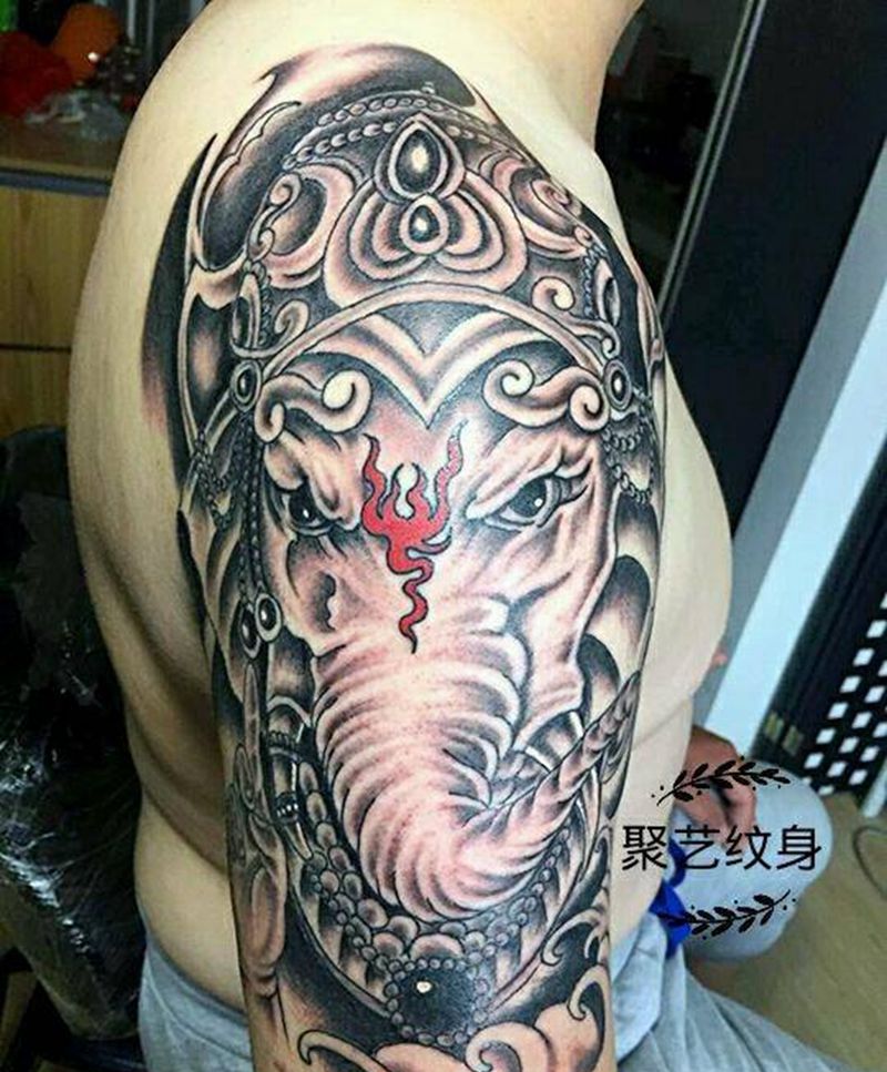 象神纹身图片_