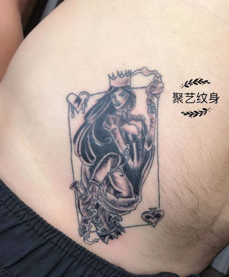 欧美扑克牌纹身图片_