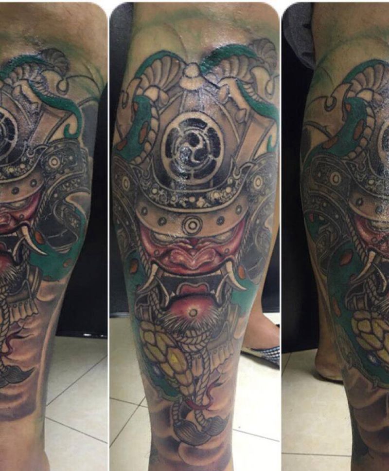 日本武士未完纹身图片_