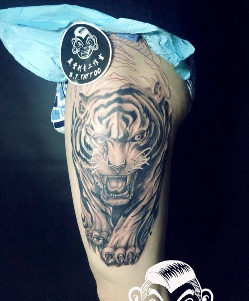 老虎纹身图片_