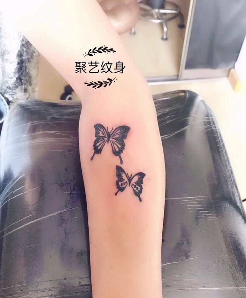 覆盖蝴蝶纹身图片_