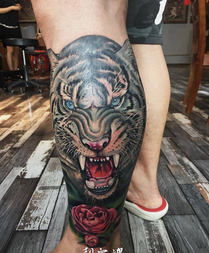 心有猛虎细嗅蔷薇纹身图片_