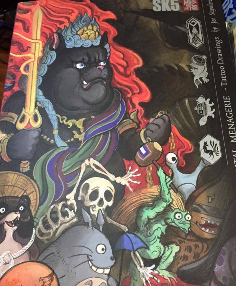 西班牙纹身师雕飞手稿纹身图片_