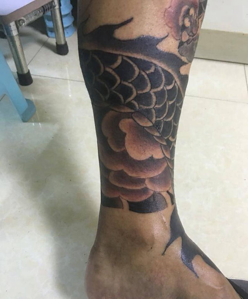 花腿龙修改纹身图片_