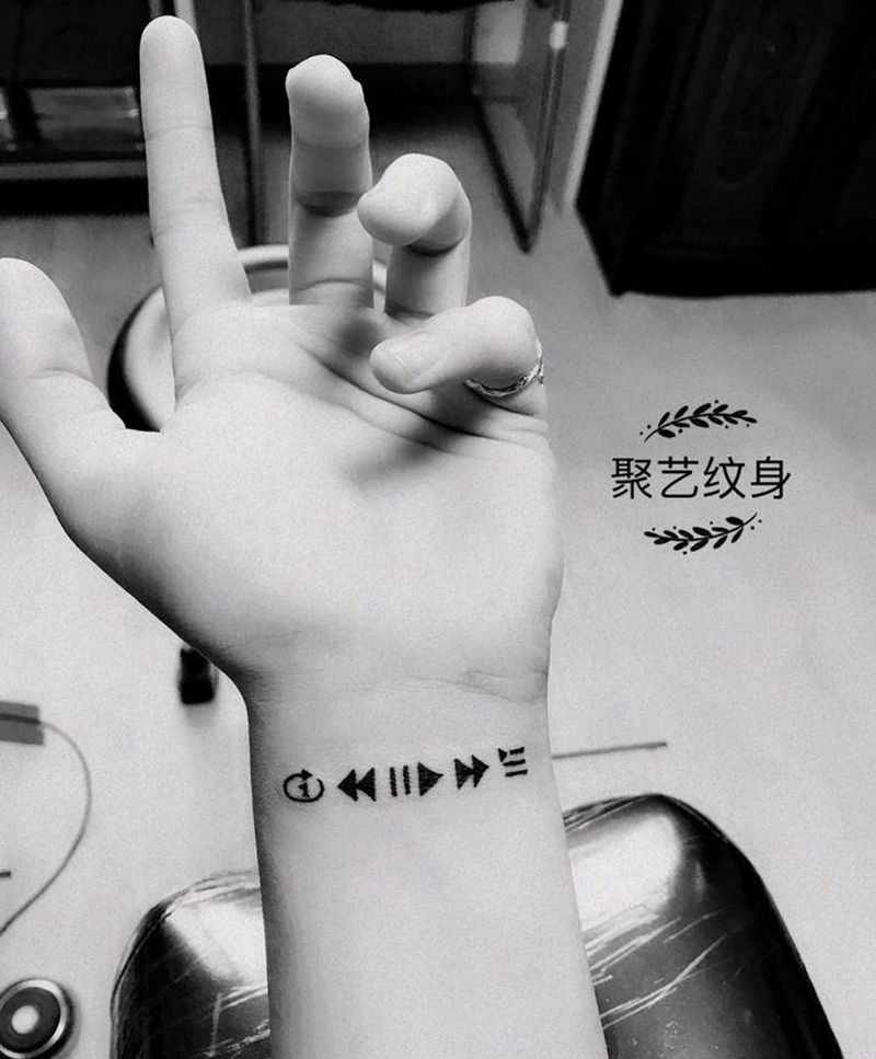 播放器纹身图片_