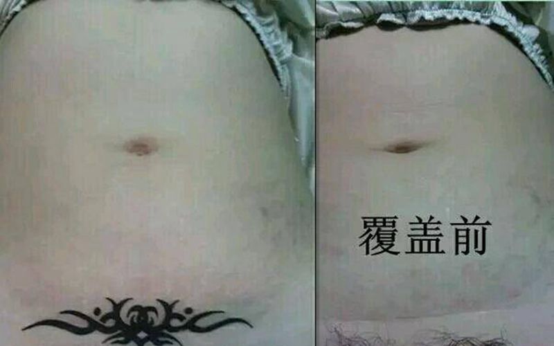 图腾纹身图片_腹部欧美图腾成品纹身图案