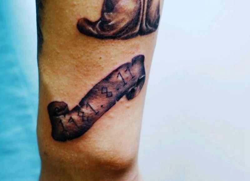 生日小图纹身图片_手臂纹身图案