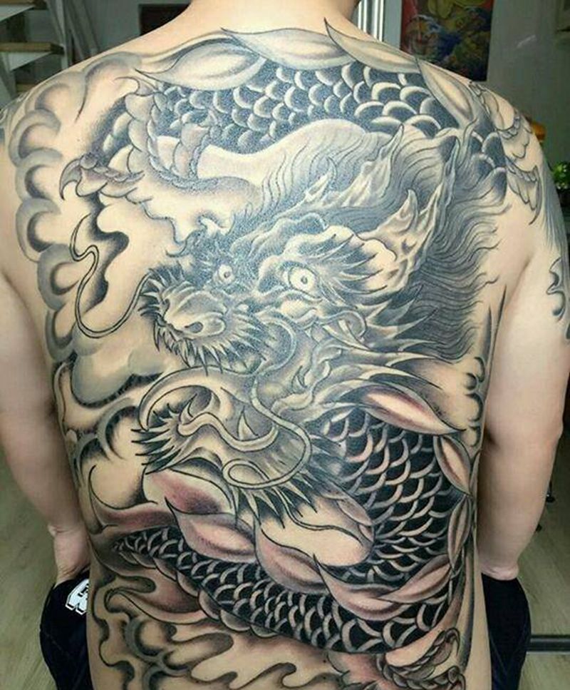 修改纹身传统云龙纹身图片_成品纹身图案