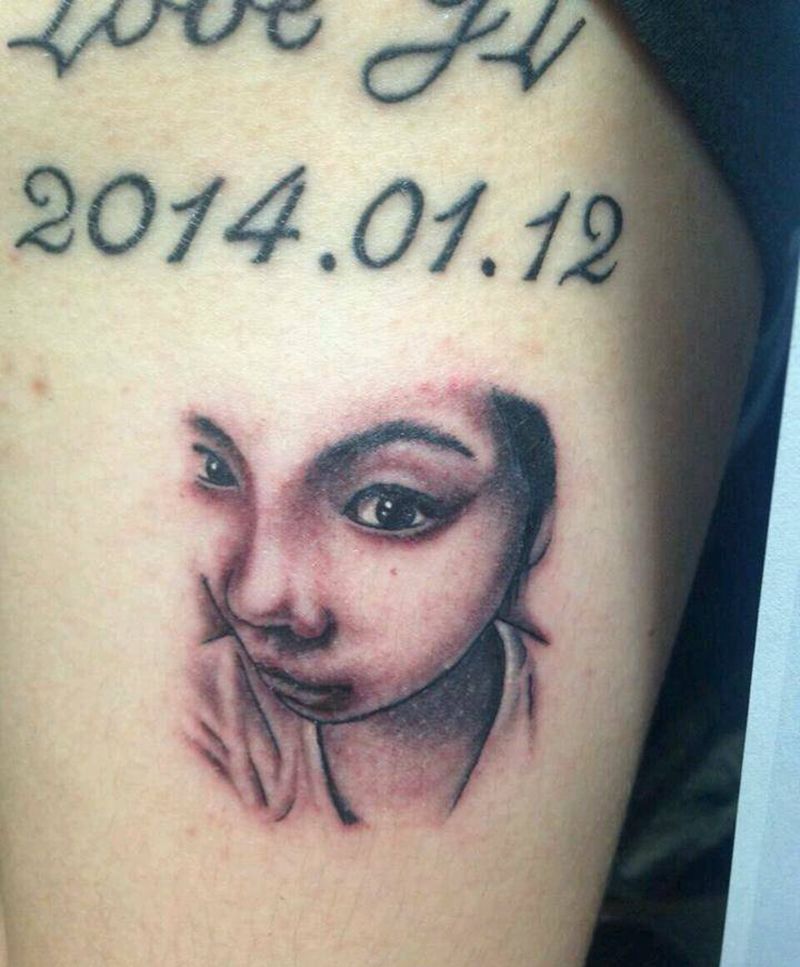 肖像照片纹身图片_手臂肖像人物原创成品纹身图案