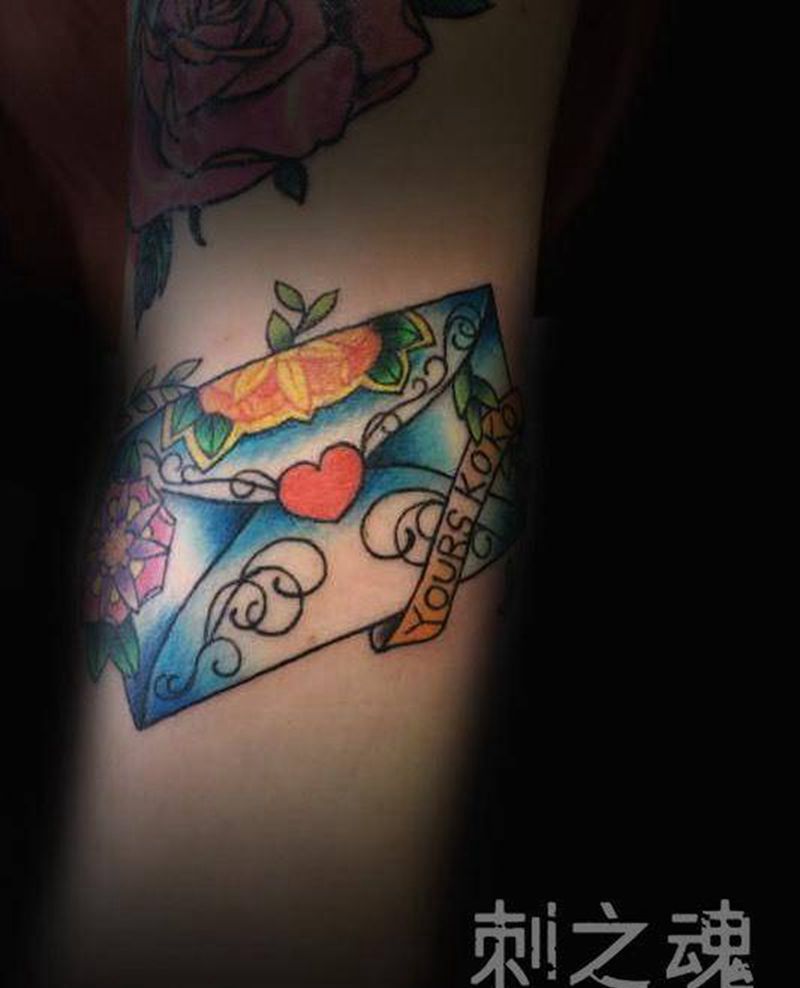 信封纹身图片_