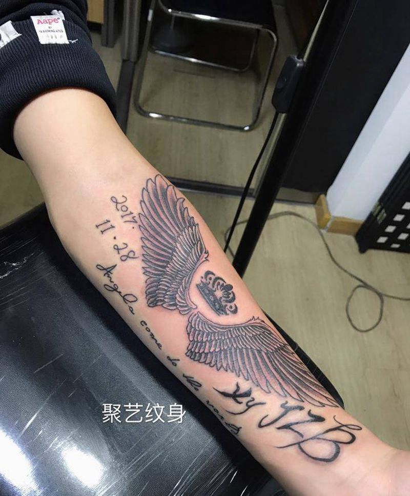 天使降临人间纹身图片_