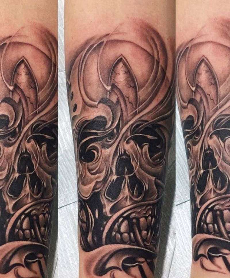 骷髅纹身图片_