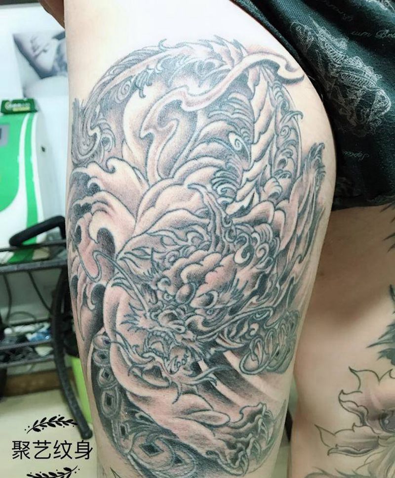 招财貔貅纹身图片_