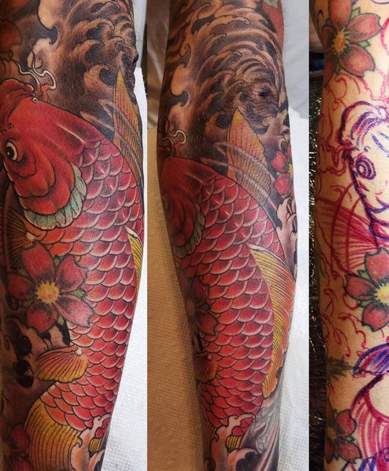 鲤鱼纹身图片_
