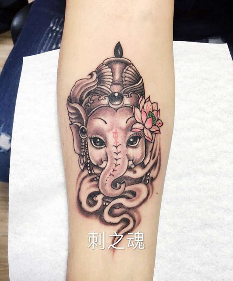 小象神纹身图片_