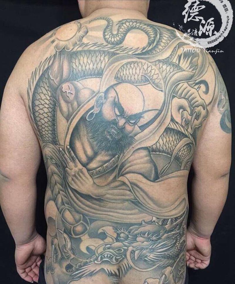老活新作《降龙罗汉》纹身图片_