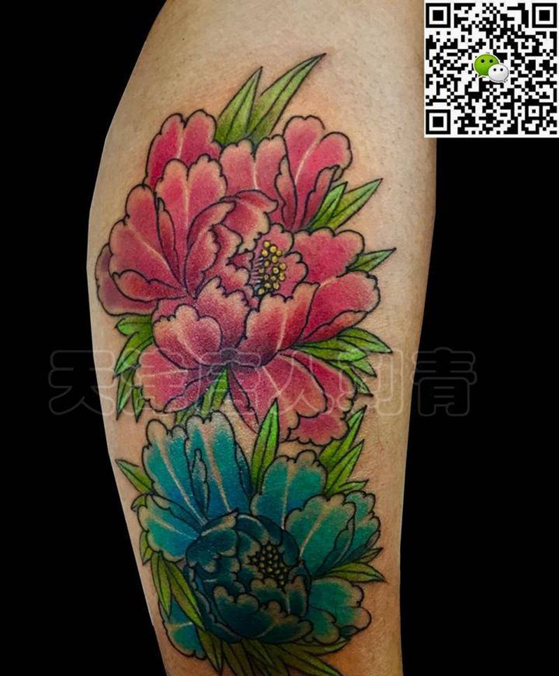 牡丹纹身图片_